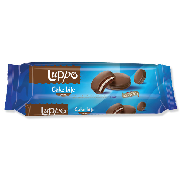 LUPPO - Ciastka w mlecznej czekoladzie z nadzieniem z pianki marshmallow